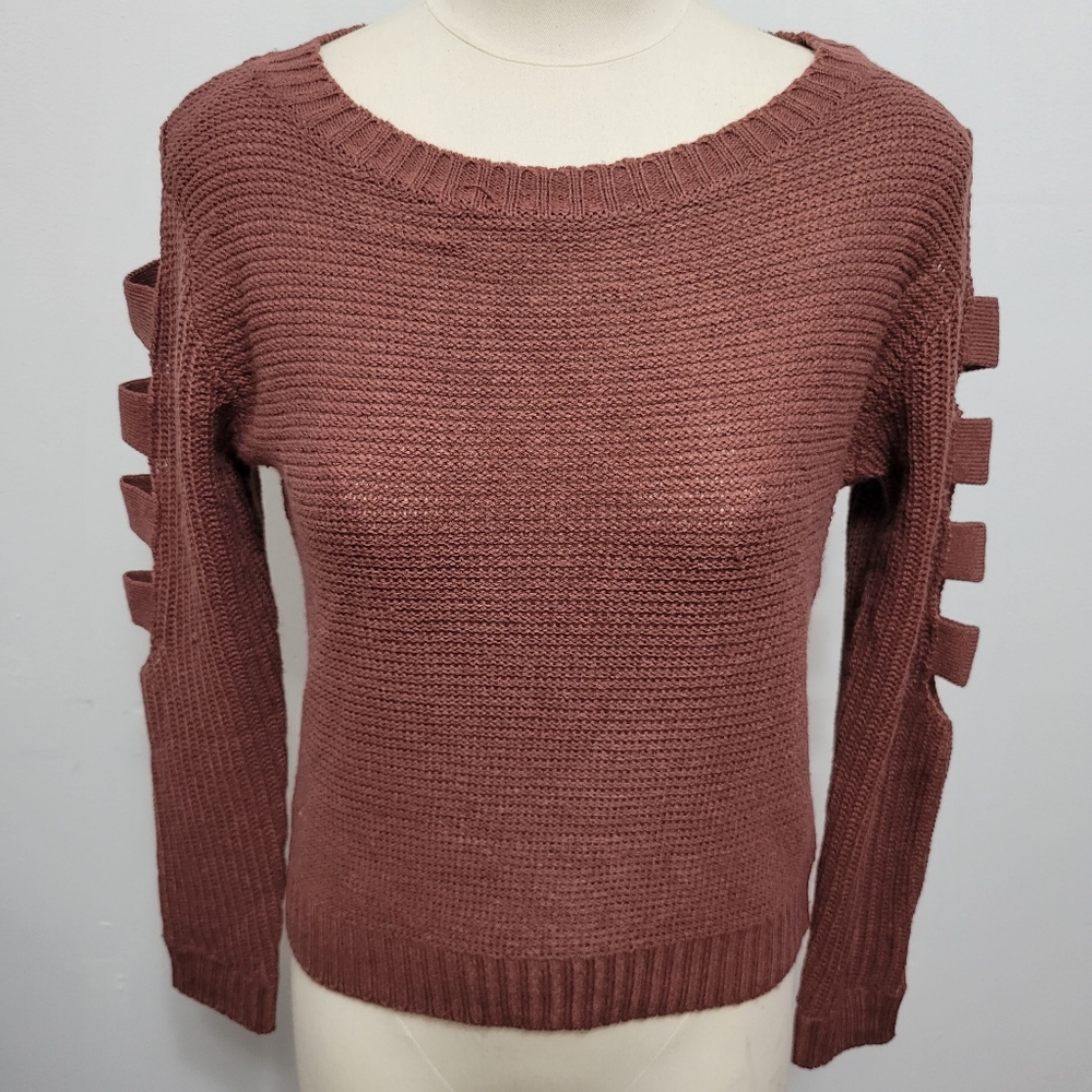 Love Change terracotta cutout sweater size small